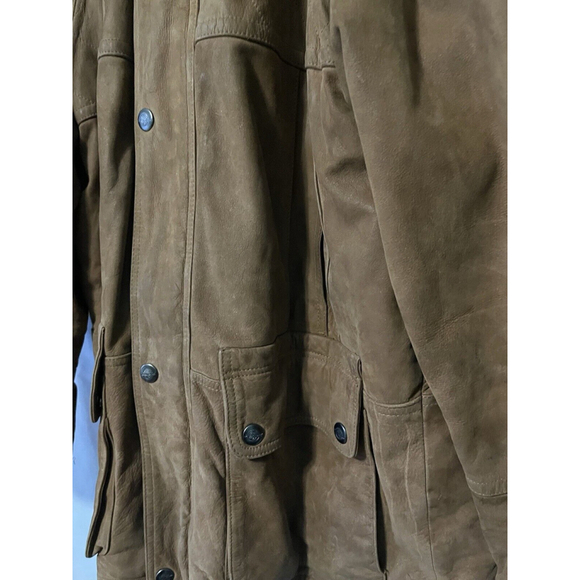 BILERMAN Jacket Men’s L Tan Brown Suede Coat Lined Interior Pockets Nature - Picture 2 of 16